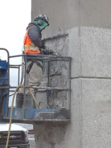 Concrete chipping for concrete repair