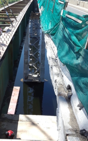 Removal of construction access platform