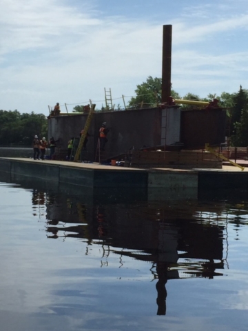 Preparing girders before installation