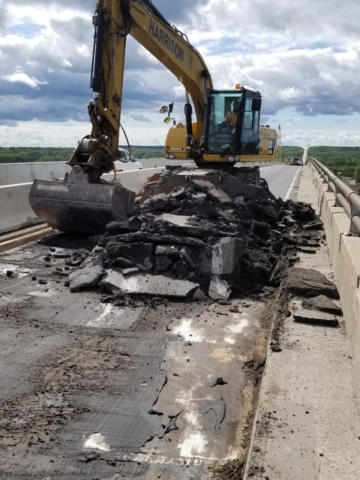 Removal of asphalt on Stage Two