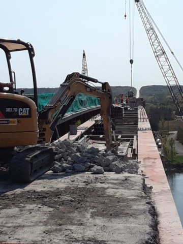 Removal of the concrete deck