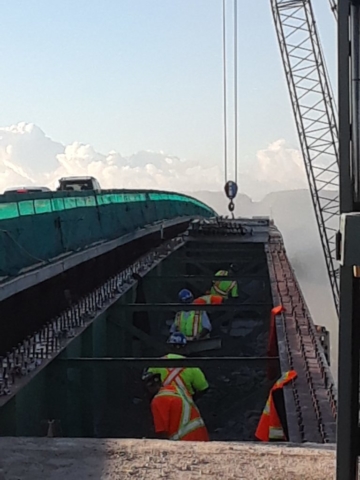 Preparing girders for removal