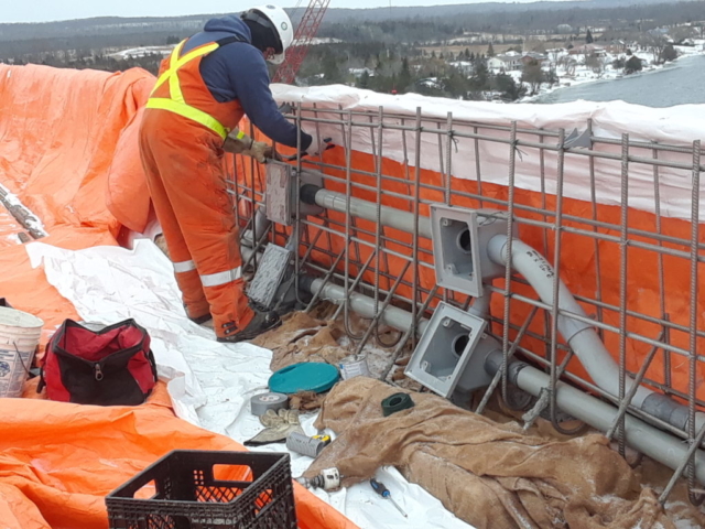 Installing electrical conduit for new lights