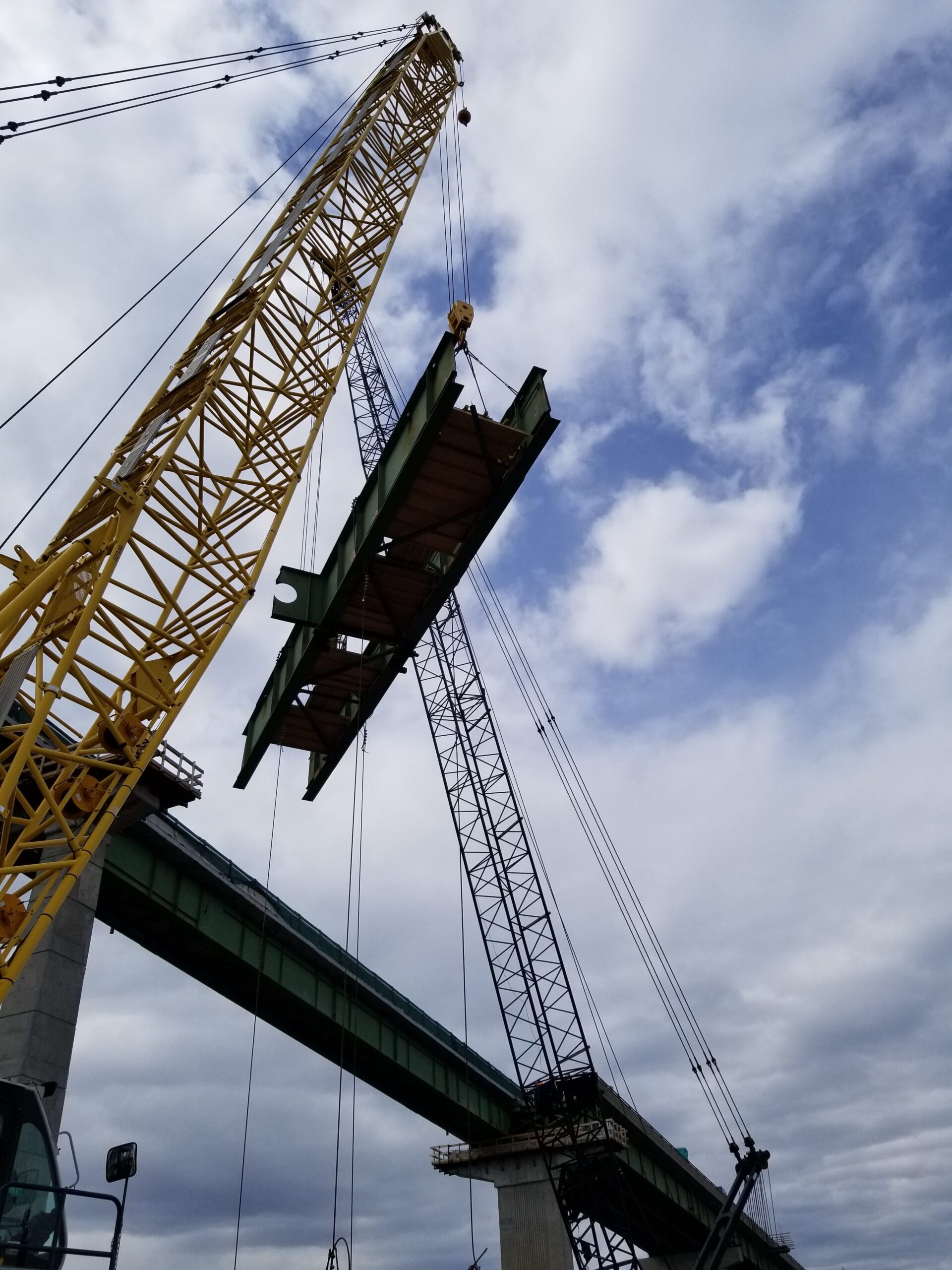 Final section of girder being lowered