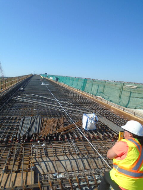 Confirming the newly installed rebar
