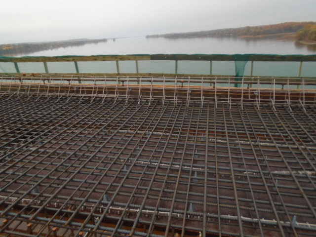 West view of completed rebar