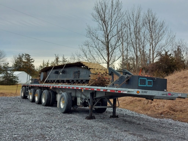 Delivery of trck and sections of 200 ton crane