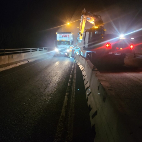 Adjusting the attenuators for the lane closure