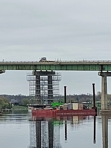 Pier 4 completed scaffolding