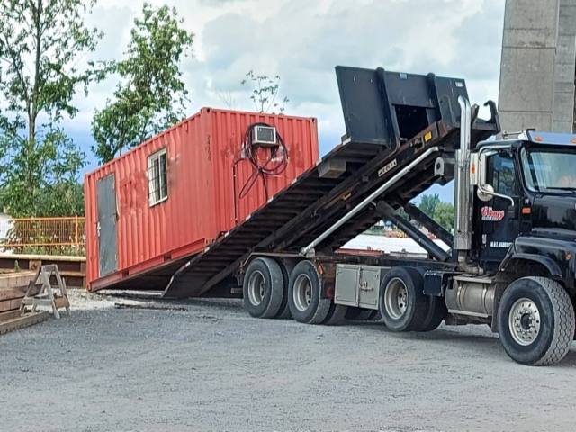 Delivering the new Sea-Can lunch room