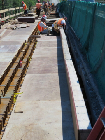 Installing the deck formwork