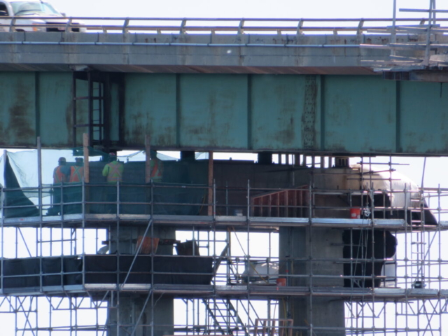 Concrete removals on pier 4