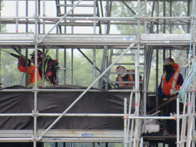 Concrete removals on pier 10