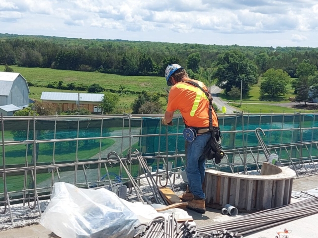 Installation of barrier wall rebar