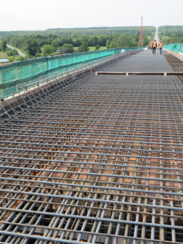 Completed rebar and formwork