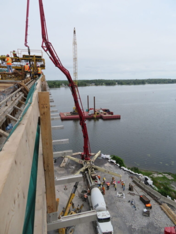 Overview of the concrete placement