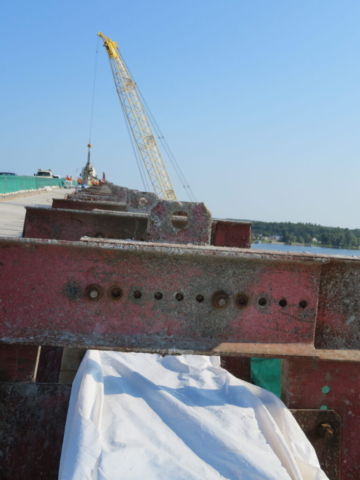 View south, completed concrete and concrete placement