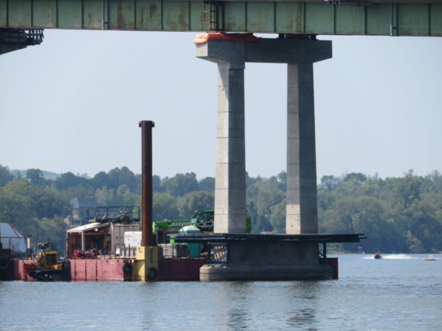 Pier 4 scaffolding base removal