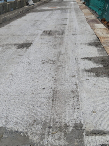 The bridge deck after asphalt removal