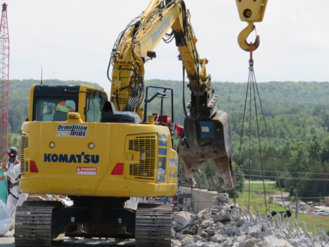 Barrier wall demolition