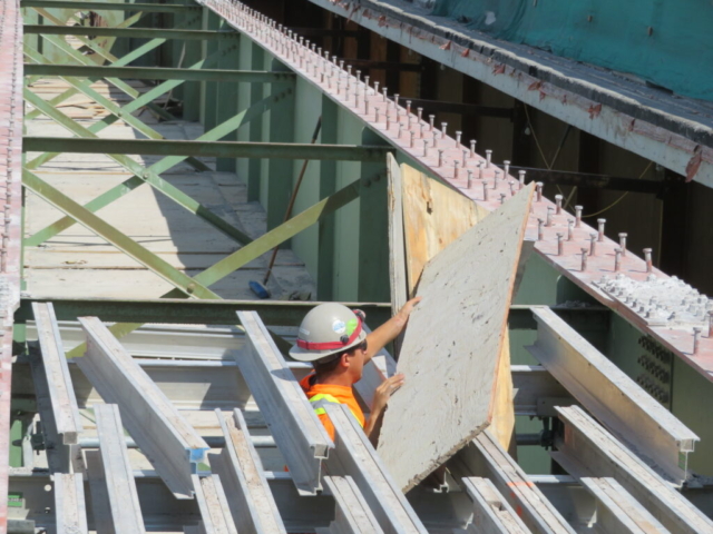 Removing the containment scaffolding