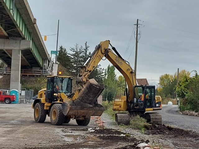 Expanded view of work being done on the project site expansion