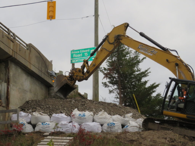 Starting to build-up the south embankment