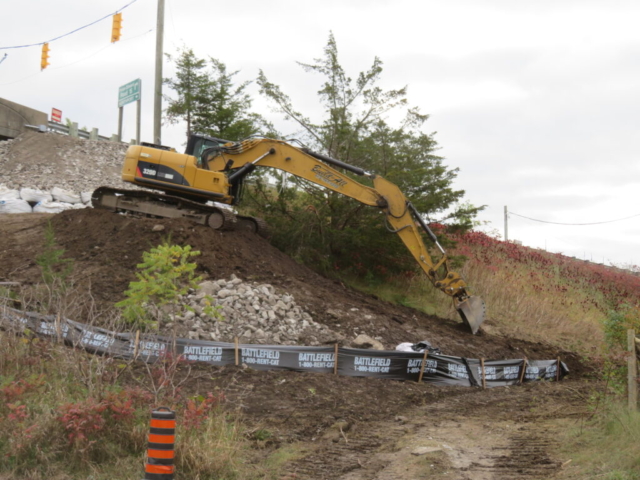 Continued excavation on the south abutment