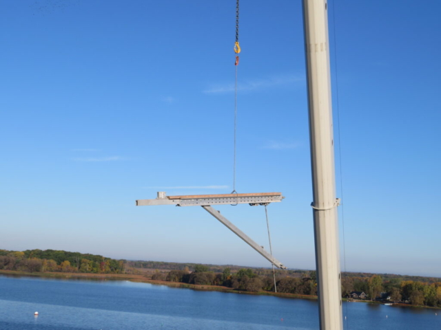 160-ton crane lifting work platform bracket for installation