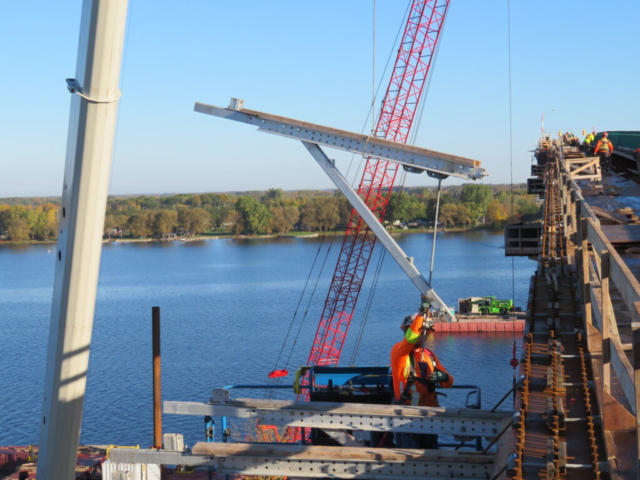 Installing the work platform brackets