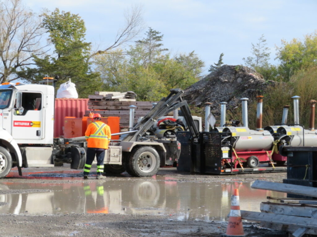 Delivering the frost fighters in preparation for concrete deck placement