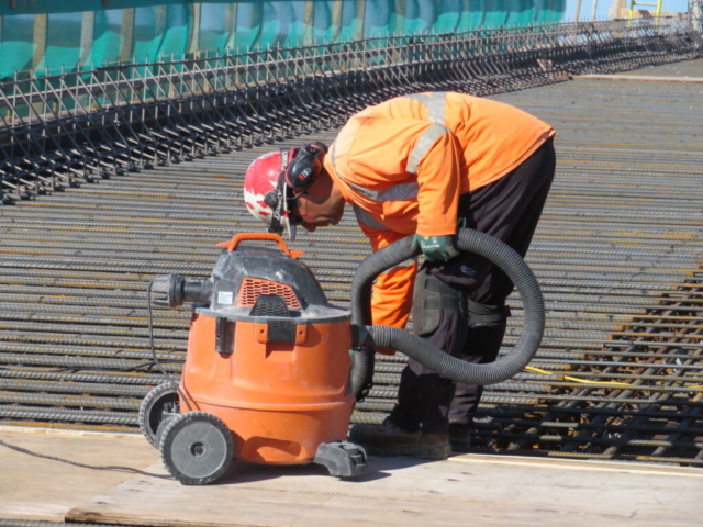 Deck clean-up prior to concrete placement