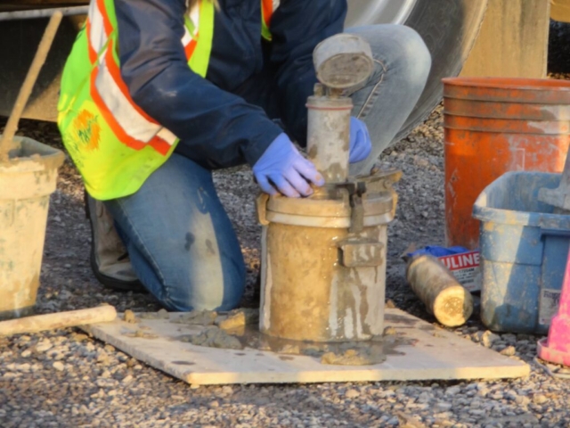 Air-void test, prior to concrete placement