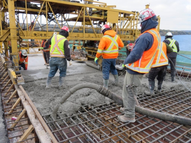 Expanded view of concrete placement