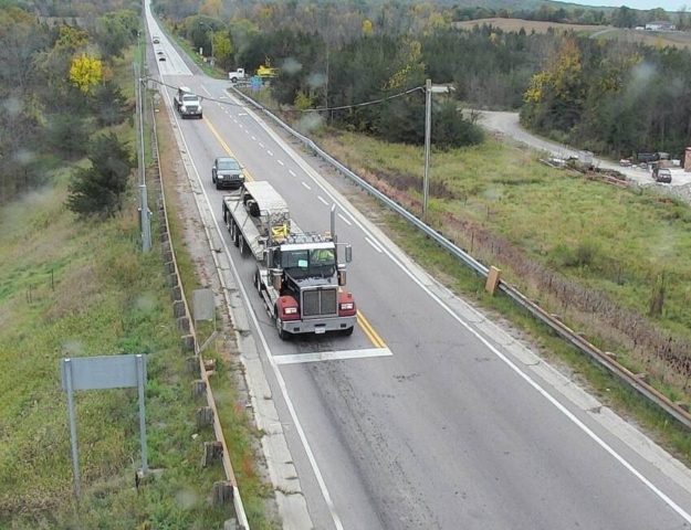 200-ton crane track on the truck being removed from site