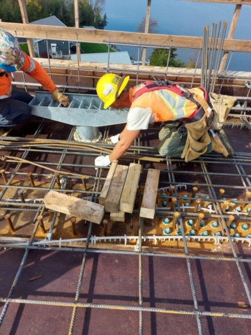 Installing the deck drain