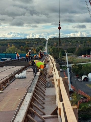 Deck formwork and rebar installation