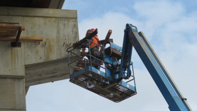 Removing the pier cap 11 work platform