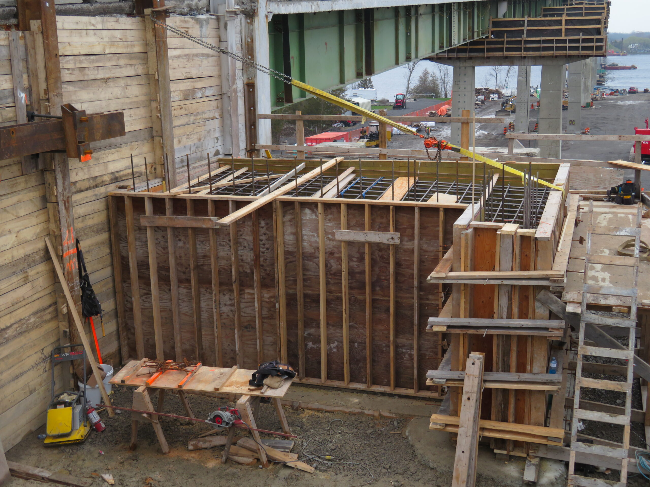 South Abutment formwork construction