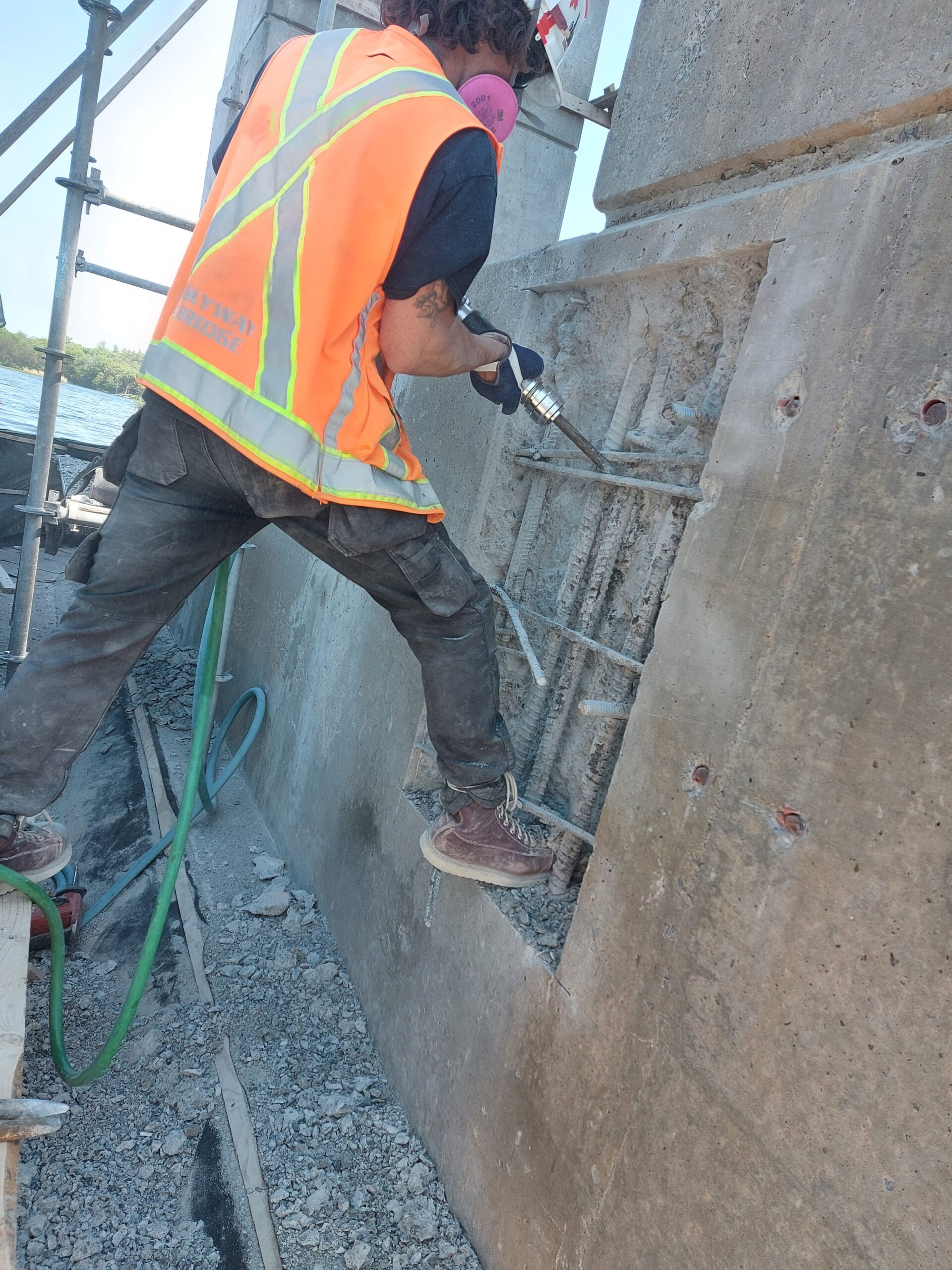 Concrete removals, pier base 12