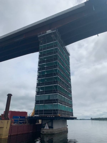 Pier 9 scaffolding