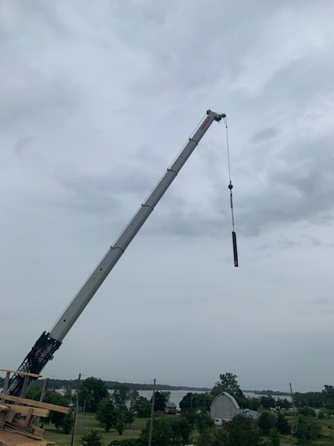 Lowering the H-pile