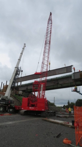 Expanded view of the final girder installation