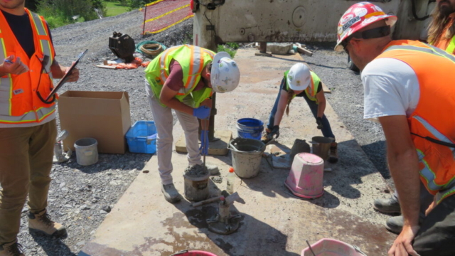 Concrete testing prior to placement