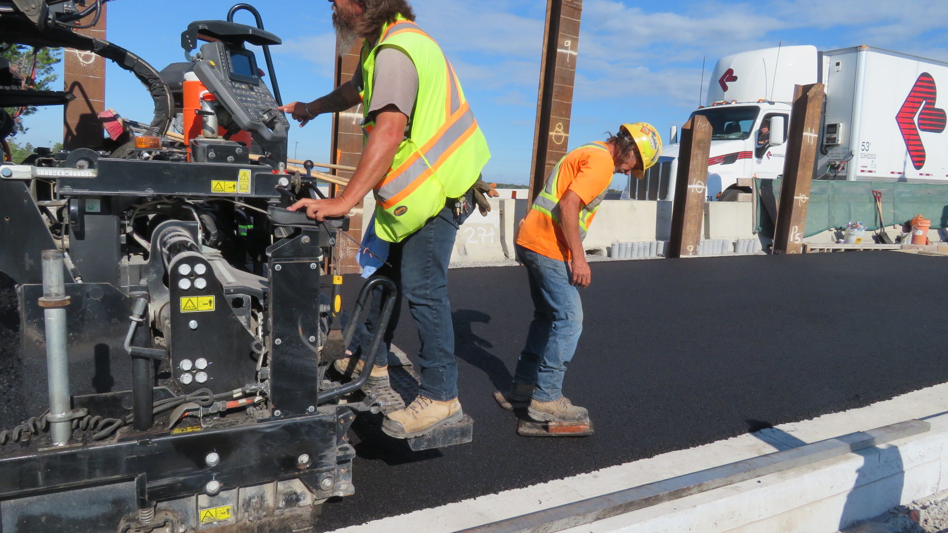 Second lift of asphalt on the south approach
