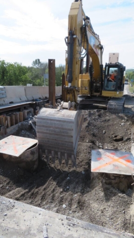 South abutment excavation
