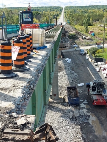 View south of girders after concrete deck removals