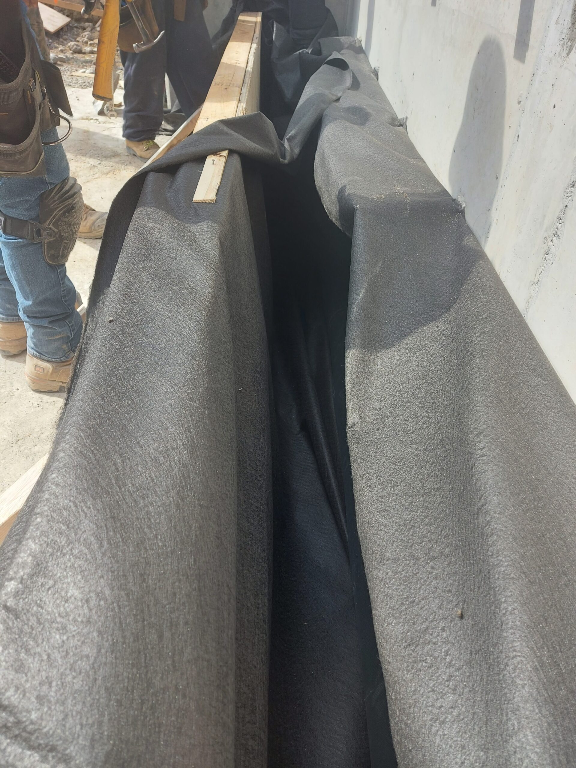 Geotextile for south abutment drainage