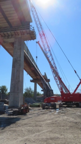 Overview, second girder section removal