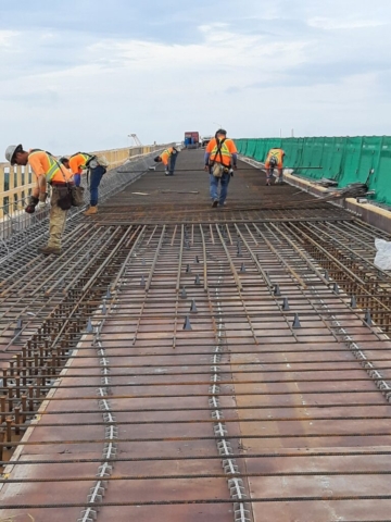 Bridge deck rebar installation
